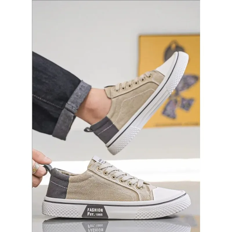 

2025 Fashion Summer New Men's Breathable Versatile Skateboarding Shoes Men's Soft Bottom Casual Sports Trend Canvas Shoes 48size