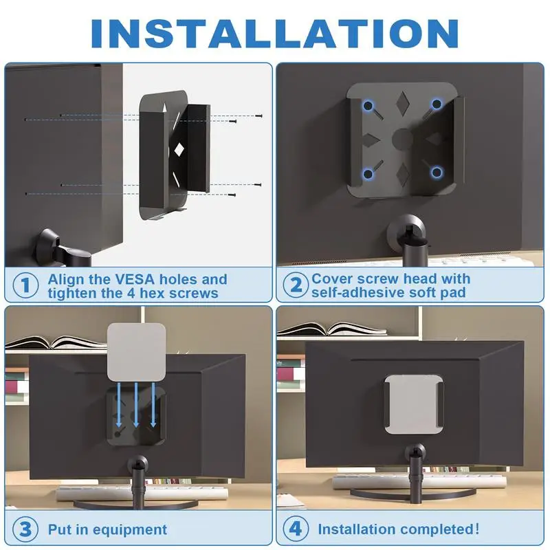 Suporte de parede para host, suporte de parede para pc, computador, mainframe, rack, organização multiuso, suprimentos de suporte