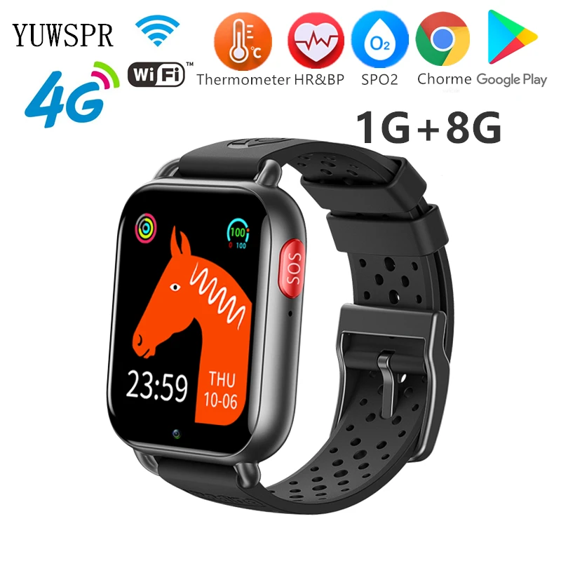 Children Smart Watch with GPS Wifi Bluetooth Support Body Temperature HR&BP Tracking WhatsApp 4G SIM Phone Watch in Hebrew T7