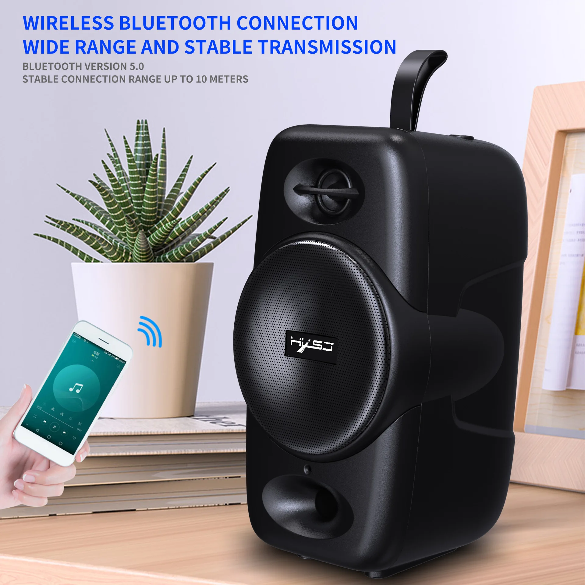 

Portable Wireless Bluetooth Speaker Desktop Voice Box Bass Gun Sound System Supports Call/ TWS Function Caixa De Som Subwoofer