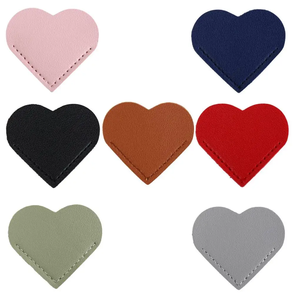 

Cute Heart-shaped Corner Page Marker Multicolor Handmade Book Page Marker Simple Creative Leather Bookmark Readers