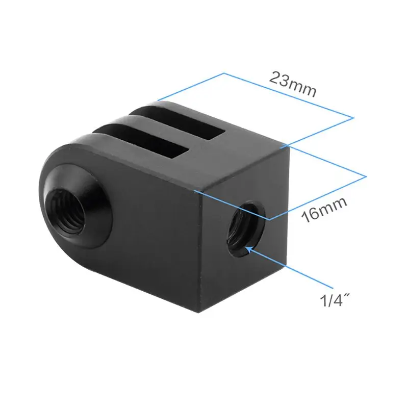 20CB 1/4" Tripod Adapter Metal Monopod Mount Base Black for Hero 8 7 6 5 4 SJCAM for Action Camera image 3