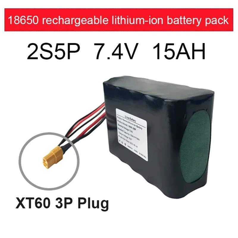 AIMJIN 7.4V 15Ah 18Ah 2S5P 8.4V High Capacity UAV Rechargeable Li-ion Battery For Various RC Airplane Quadrotor XH2.54-3P XT60