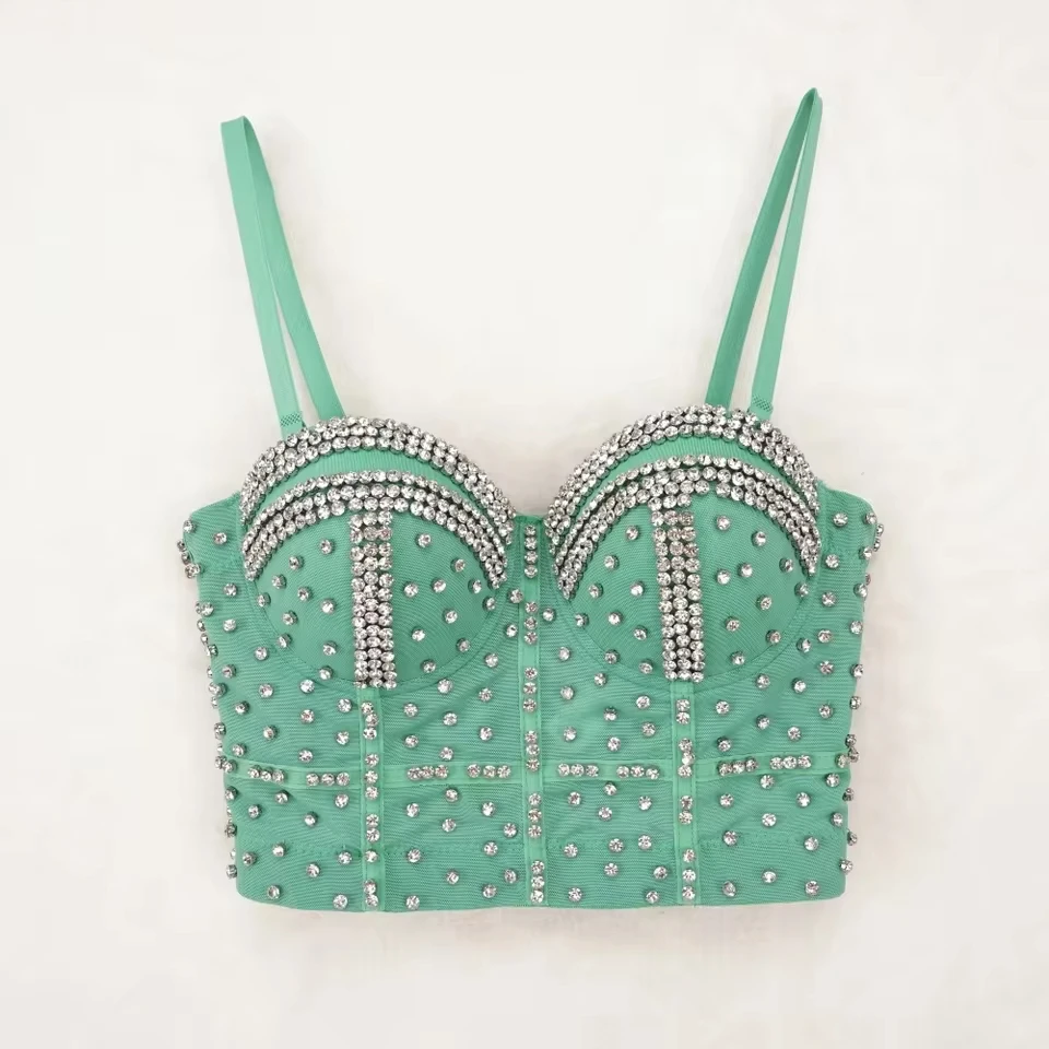 New Rhinestone Mesh Shapewear Sexy Hottie Full Of Diamonds To Tighten The Abdomen To Lift The Buttocks Girdle Models