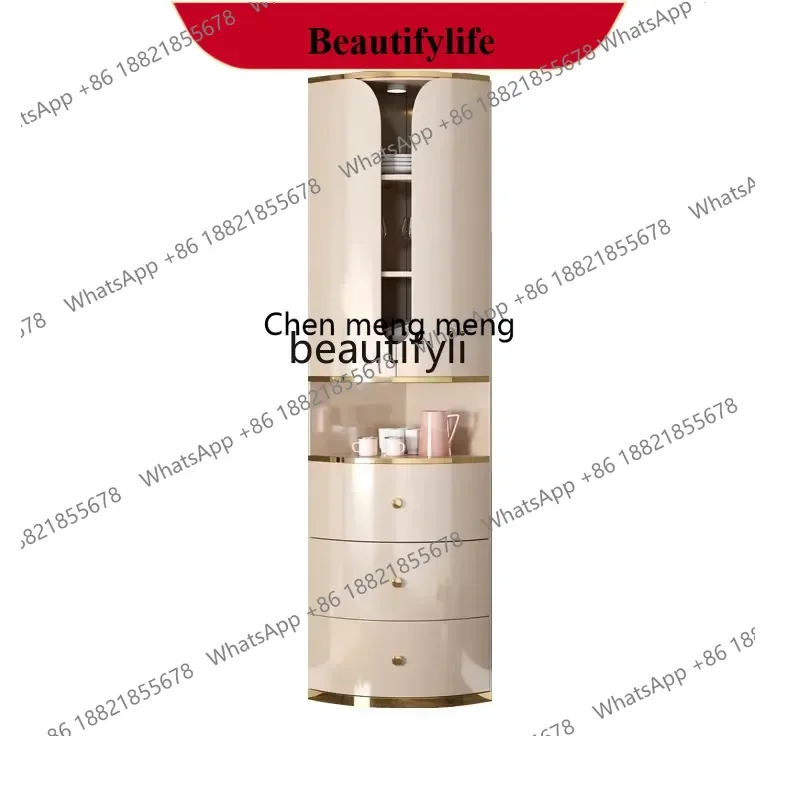 X    Light luxury  simple and modern paint for the corner cabinet in the living room, and multi-functional cabinet for sto