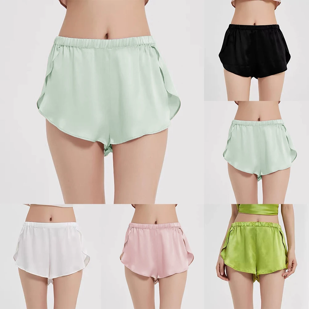 

Solid Color Loose Mens Boxer Trunks Pajamas Side Split Lounge Boxershorts Home Sleep Bottoms Man Underwear