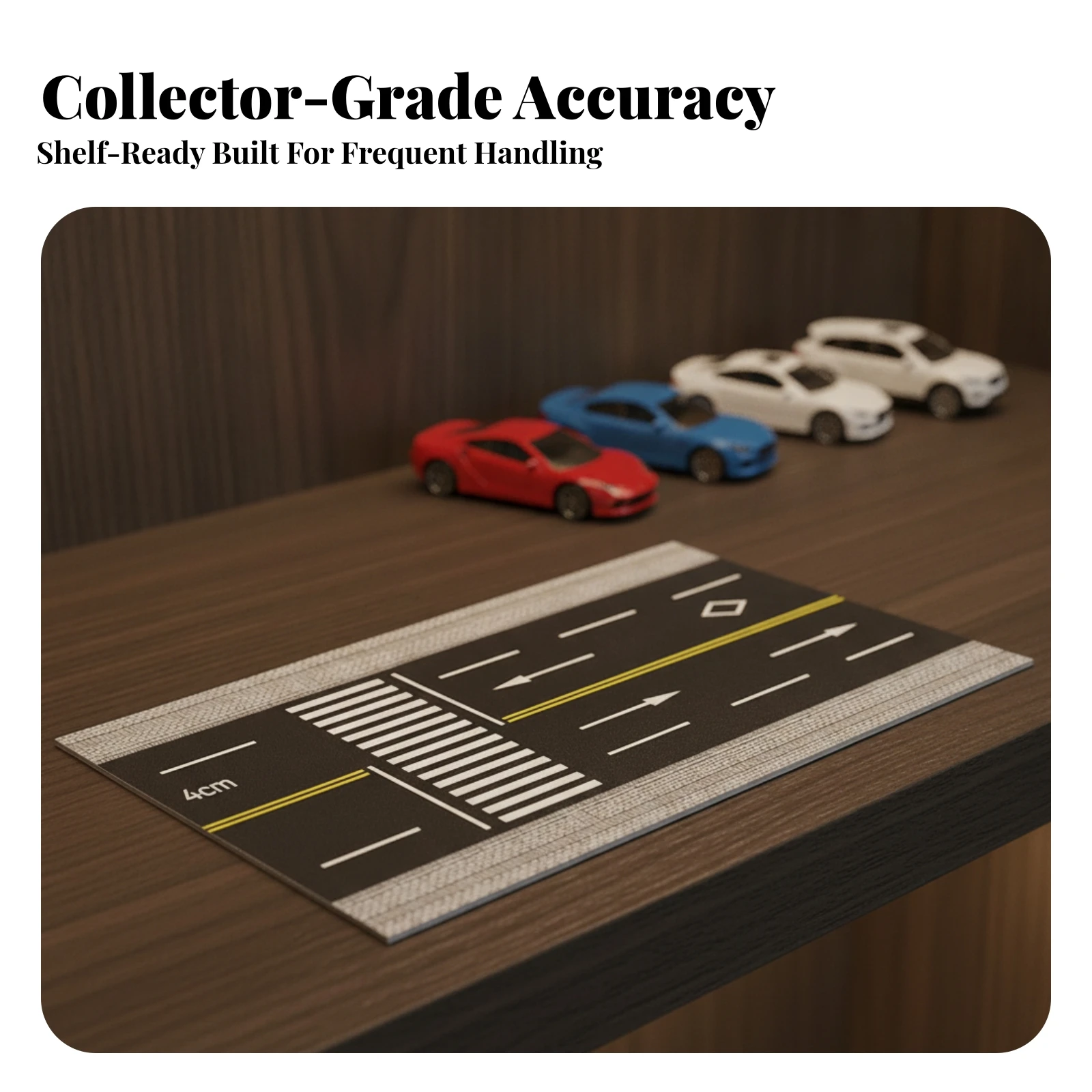 Diorama Base 1:64 Scale Diorama Road Board Scenery Pieces Static for Hobbyists, Dioramas
