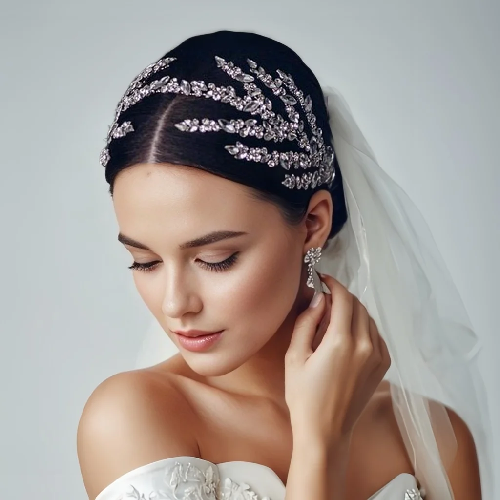 Wedding Crown Hair Jewelry Bridal | Bridal Crown Headpieces Bridal Headband Wedding Crowns Bride Tiara and Headdress Women HP425