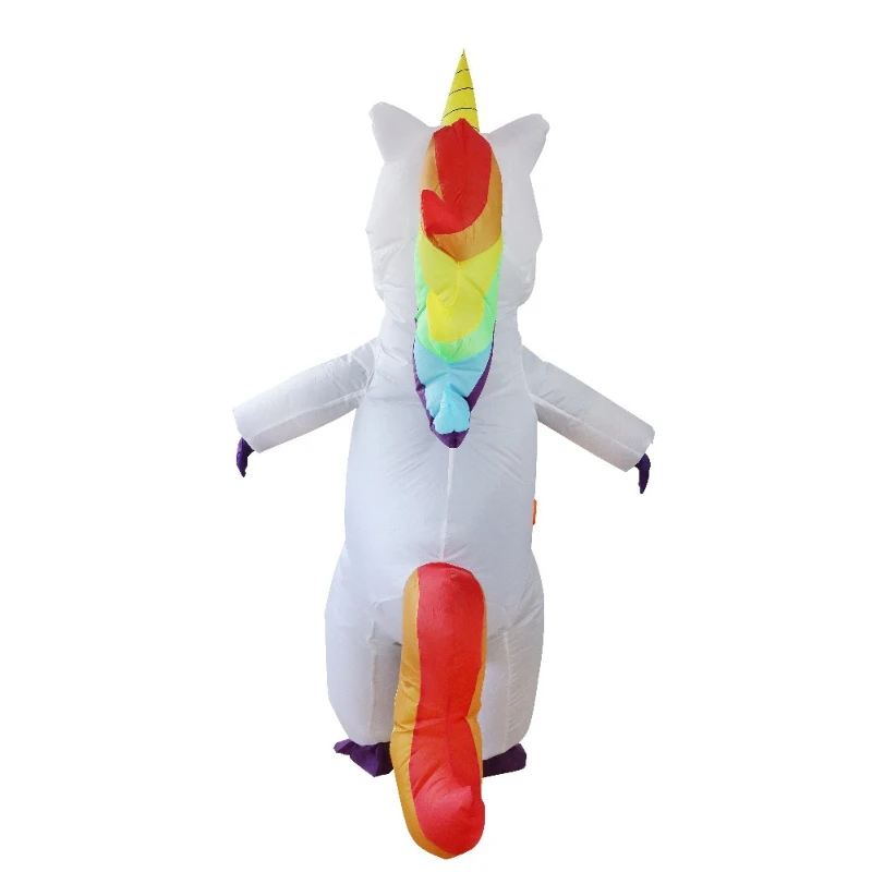 زي يونيكورن قابل للنفخ للبالغين - فستان تنكري لكامل الجسم للهالوين والكرنفال وعيد الميلاد وأزياء الحفلات
