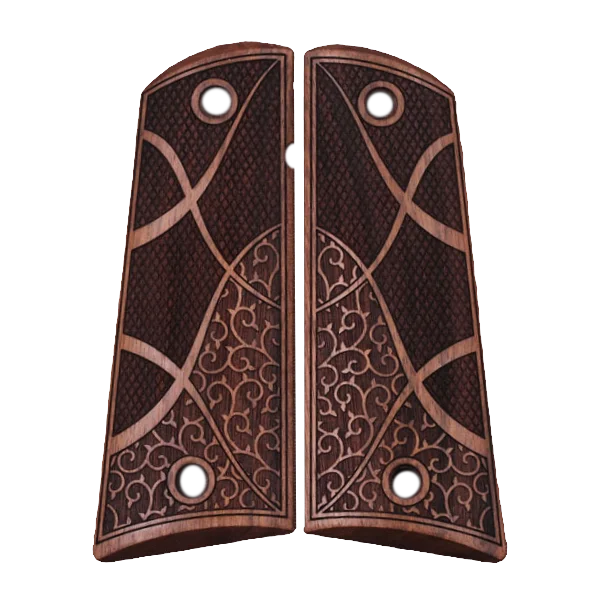 

KSD Brand Colt 1911 FIT Model Compatible Walnut Grips Double-Checkering