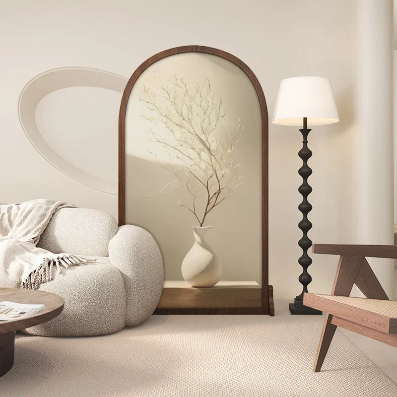 Solid Wood Removable Subareas Screens Living Room Entrance Hallway Bedroom Art Seat Screen Utricularia Aurea