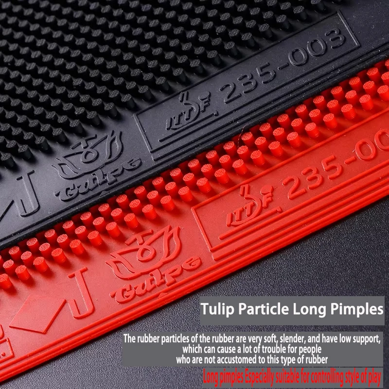 TUTTLE Tulip Square J Table Tennis Rubber Long Pimples OX Ping Pong Rubber ITTF Approve Rubber Loop Fast Attack for Training