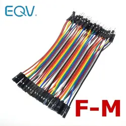 40pcs 10cm 2.54mm 1pin 1p-1p male to female jumper wire Dupont cable for Arduino