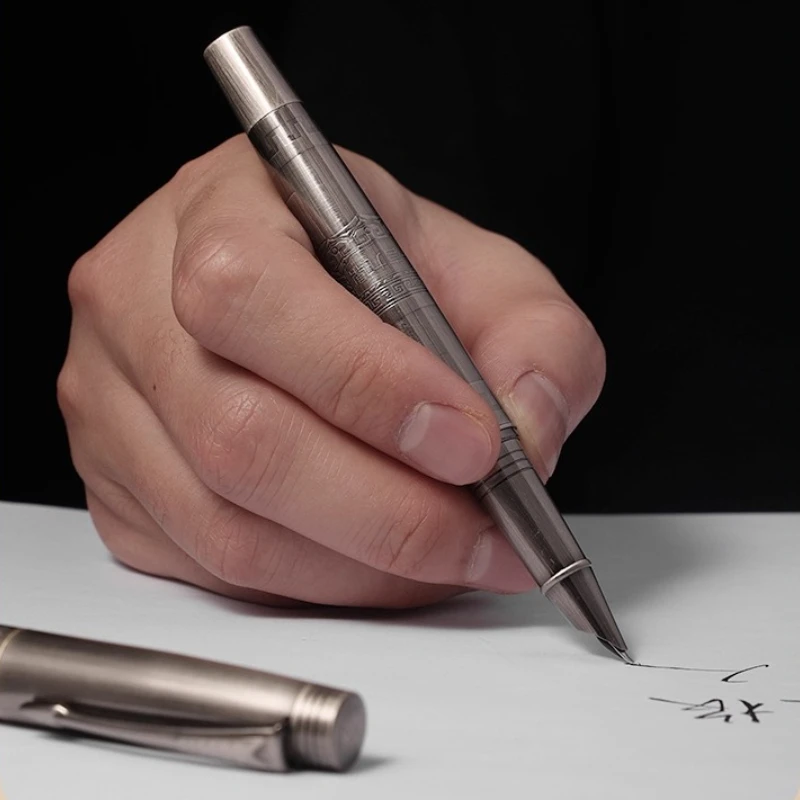 

Дешевая распродажа, перьевая ручка из матового металла WINGSUNG из нержавеющей стали 0,38EF, гладкий дизайн для письма, школьные канцелярские принадлежности, должен иметь подарок
