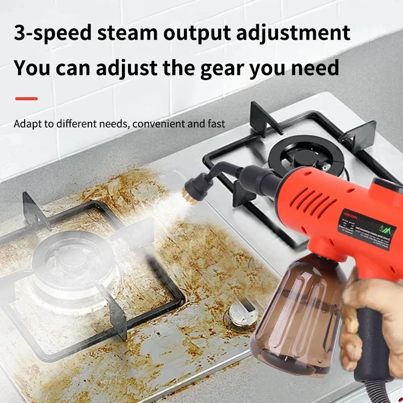 Handheld Steam Cleaner High-Pressure and High-Temperature Sterilization 1200W Household Air Conditioner Kitchen Hood Washer Gun