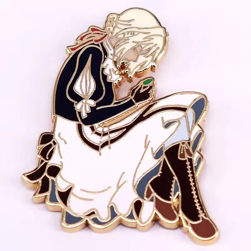 Violet Evergarden Enamel Pin Manga Character Badge Cute Anime Girl Brooch Jewelry Otaku Collection