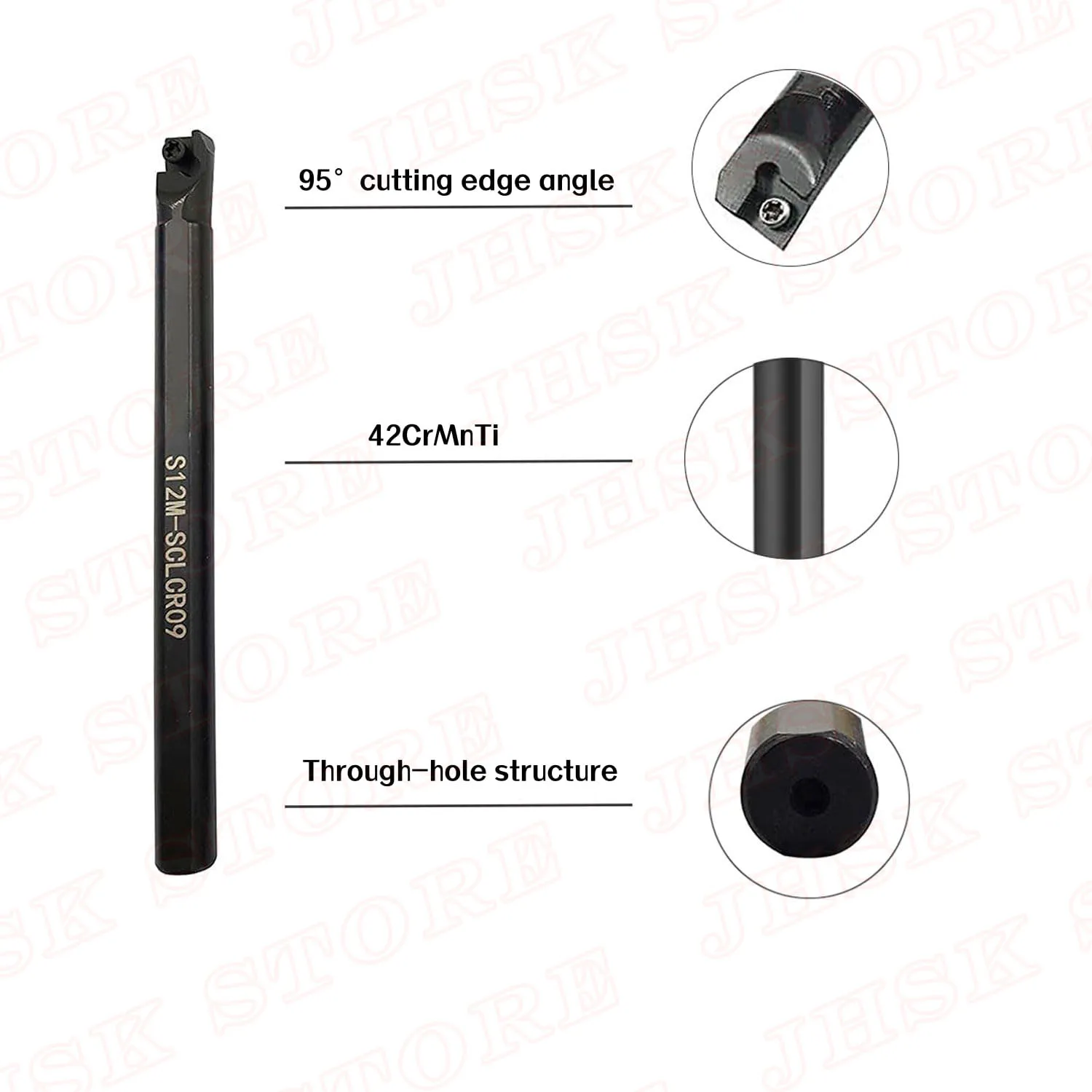 Portaherramientas de torneado de espuma de Metal Indexable, barras de perforación con insertos de torneado de carburo CCMT09T304/CCMT32.51, 1/2 pulgadas