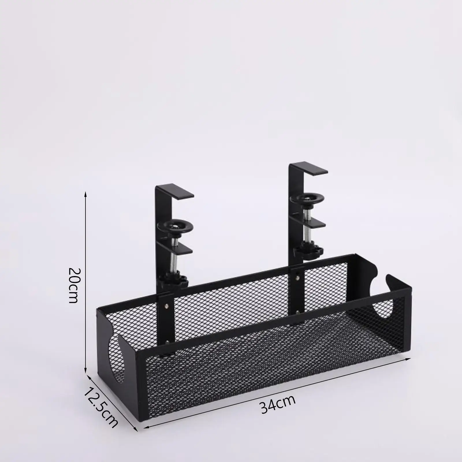 under Desk Cable Tray Box No Drilling Multifunctional Wire Organizer Cable Rack with Side Holes for Home Office Easily Install