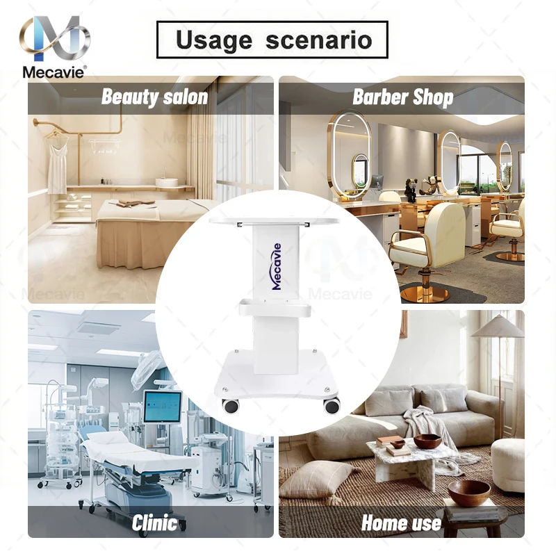 ‌ عربة صالون التجميل، عربة الحلاقة، منظم تخزين أثاث السبا، سماكة وتوسيع 360 درجة °   استوديو عيادة عربة دوارة