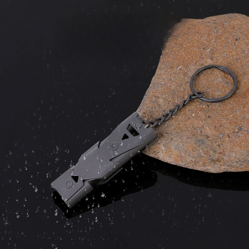 Outdoor Survival Pfeife Schlüsselanhänger Hohe Dezibel Notfall Edelstahl Survival Notfall Camping Werkzeug Multifunktionspfeife