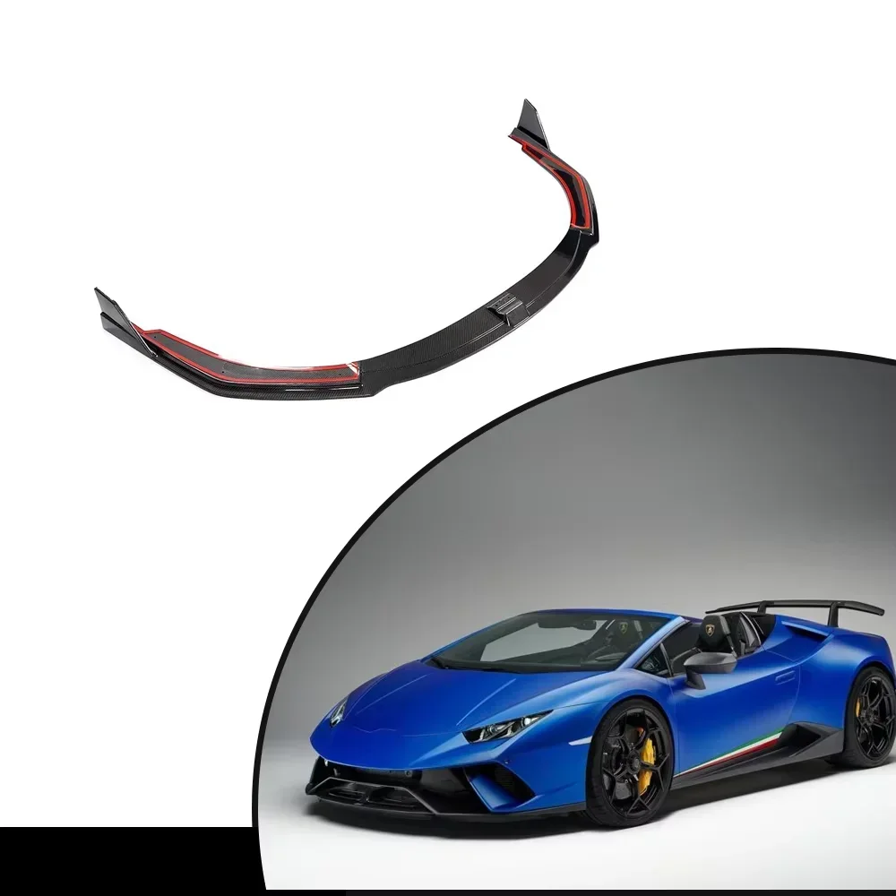 Carbon Fiber Front Bumper Lip Spoiler For Lamborghini Huracan Performante Coupe 2-Door 17-19