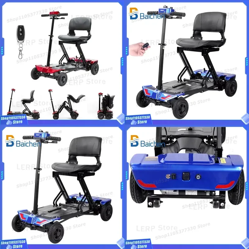 Baichen Medical Fully Auto Foldable Travel Electric 4-wheel Mobility Scooter Power Swivel Seat for Senior Price Scooter