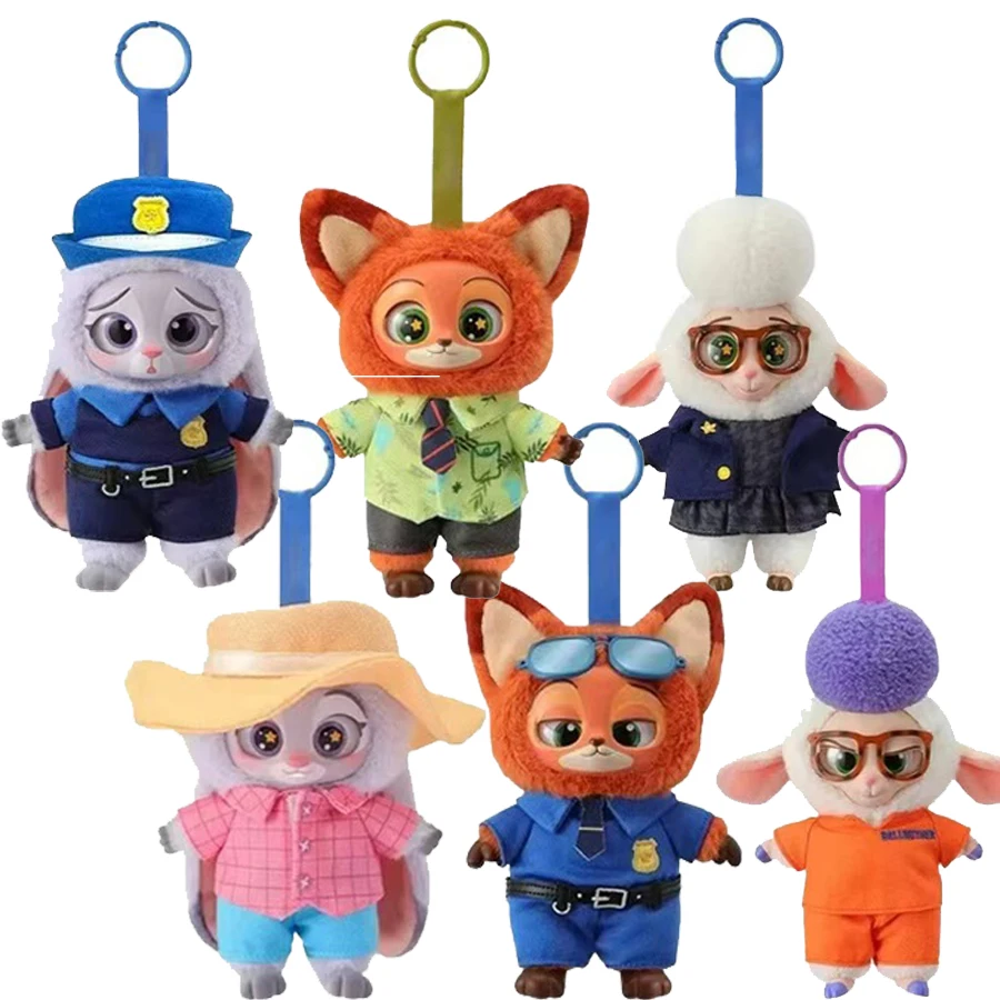 Zootopia Carino Nick Judy Action Figure Peluche Bambola in vinile Scatola misteriosa Figure anime Collezione di cartoni animati Modello Scatola cieca Regali giocattolo