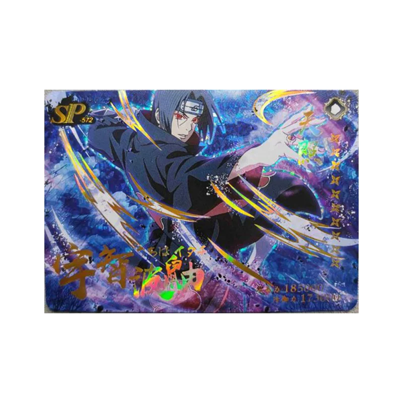 Anime NARUTO Rare SP SSP Refraction Foil Hidan Gaara Hoshigaki Kisame Sasuke Toys for boys Collectible Cards Birthday Present