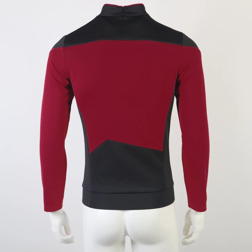 Star TNG The Next Generation Treks Camicia rossa Uniforme Costume Cosplay per uomo Cappotto Halloween Party Prop