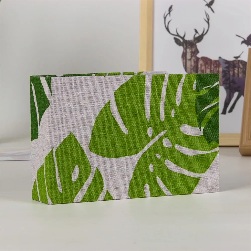 Mini Photo Album Horizontal Insert Design Linen Printed Picture Albums for 6 Inch Photos Loose-leaf Small Scrapbook Album