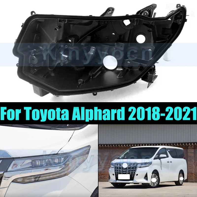 Front Headlight Base Cover For Toyota Alphard 2018-2021 Light Back Headlamp Back Housing Bottom Protection Shell