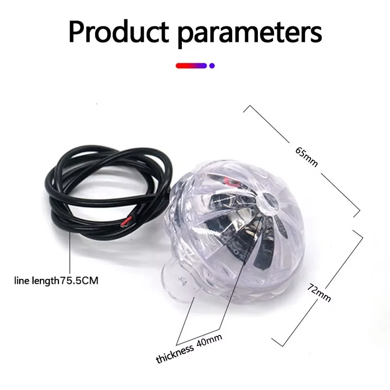 1x Motorbike Flash Strobe RGB Light Motorbike Chassis Light Motorcycle Lighting Universal Atmosphere Lamp image 3