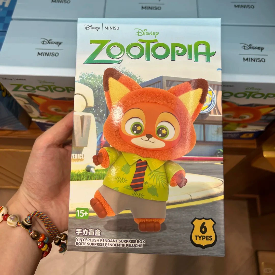 Original Disney Zootopia Series Vinyl Plush Pendant Blind Box Anime Figure Judy Nick Collection Decoration Kids Birthday Gifts