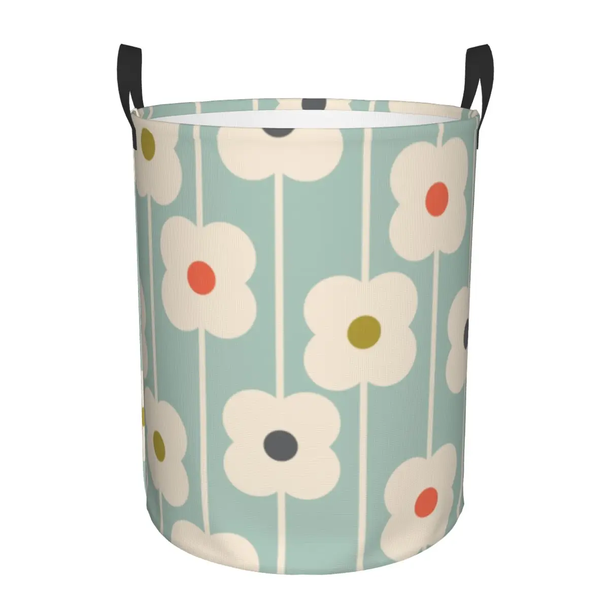 Orla Kiely Multi Stem Laundry Basket Collapsible Large Clothes Storage Bin Scandinavian Mid Century Modern Baby Hamper