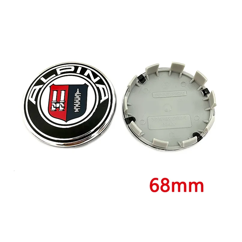 4pcs ALPINA 56mm 60mm 65mm 68mm Car Wheel Hub Center Caps Rims Dust-Proof Cover Badge Logo Emblem For Auto Exterior Accessories