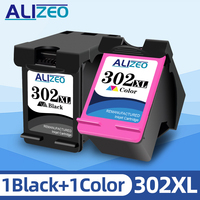 ALIZEO 302XL Ink Cartridge Compatible For HP 302 HP302 XL Deskjet 2130 2131 2132 4511 4512 4513 2134 2136 Printer 302XL