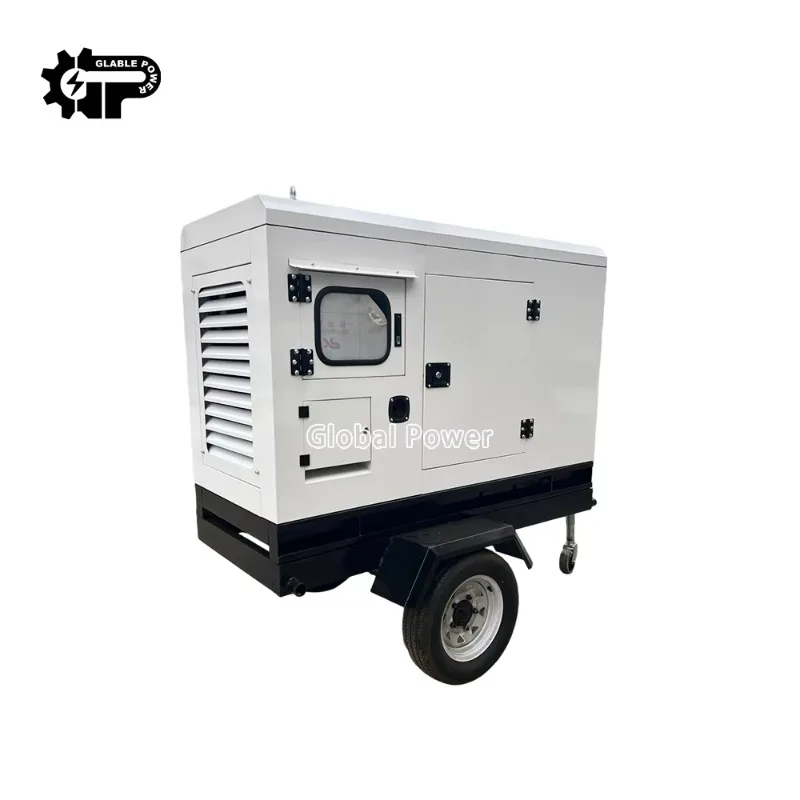 Customized Portable 30Kw 50Kw 60Kw 100Kw Diesel Generators 50Hz Mobile Silent Trailer 100 Kva ATS 230V Rated Power Remote Start
