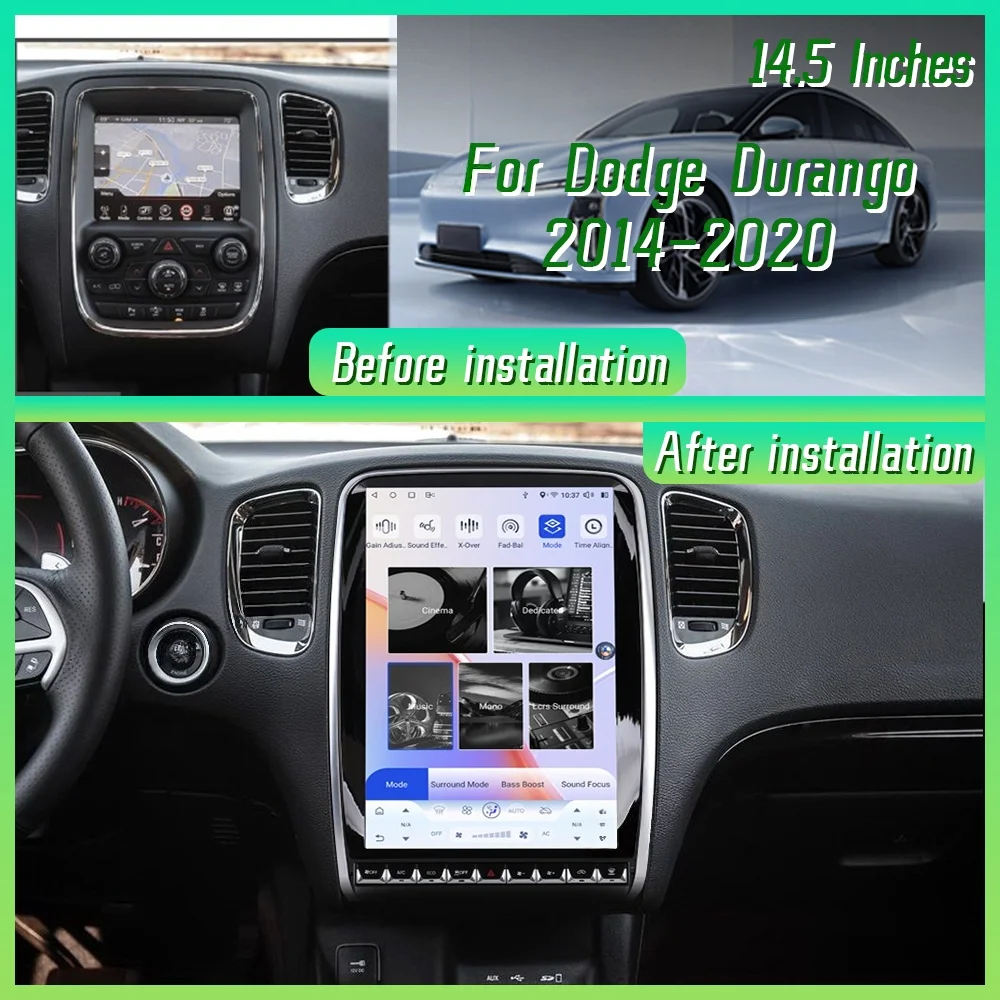 Android Qualcomm 14.5 Inch For Dodge Durango 2014~2020 Radio Car Stereo Carplay Multimedia Screen GPS Navigation Head Unit