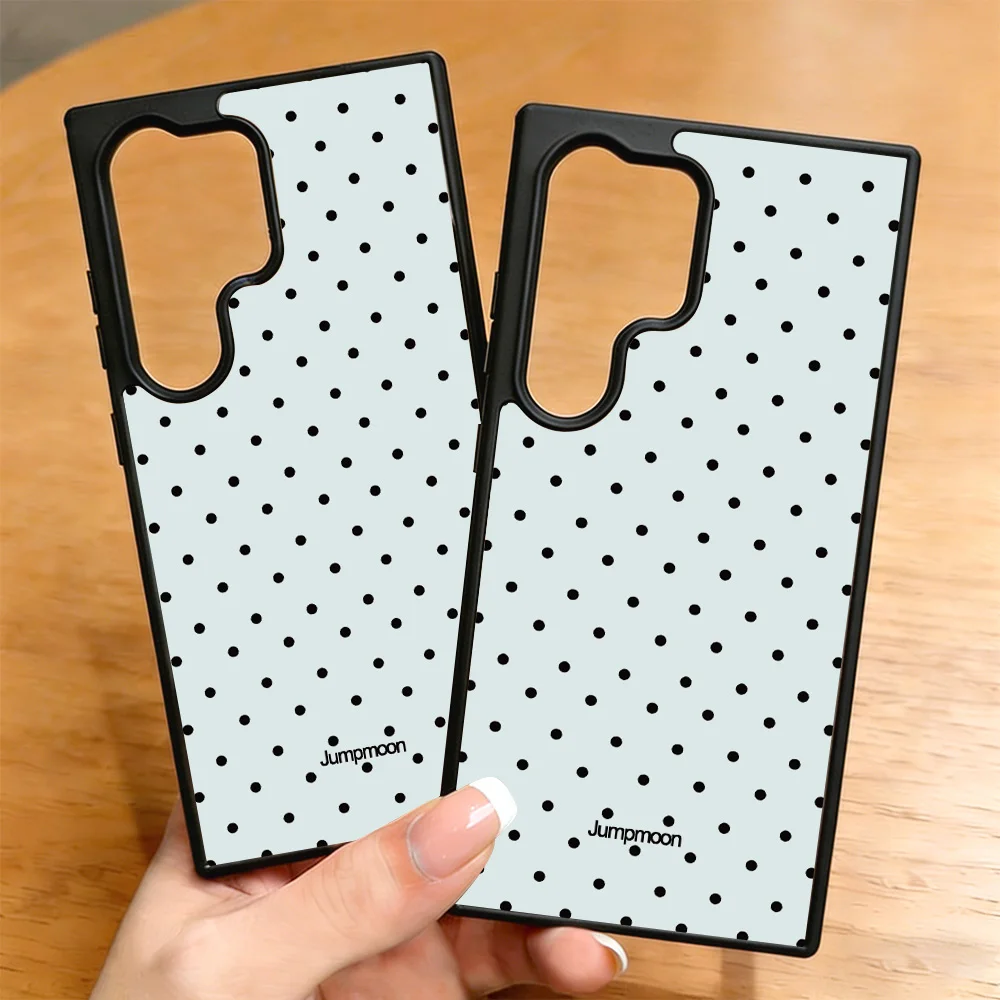 Korean Ins Polka Dots Phone Case For Samsung Galaxy A16 A56 5g A17 A55 A54 A36 A07 A26 S25 S26 Ultra S24 FE S23 Lanyard Cover view 3
