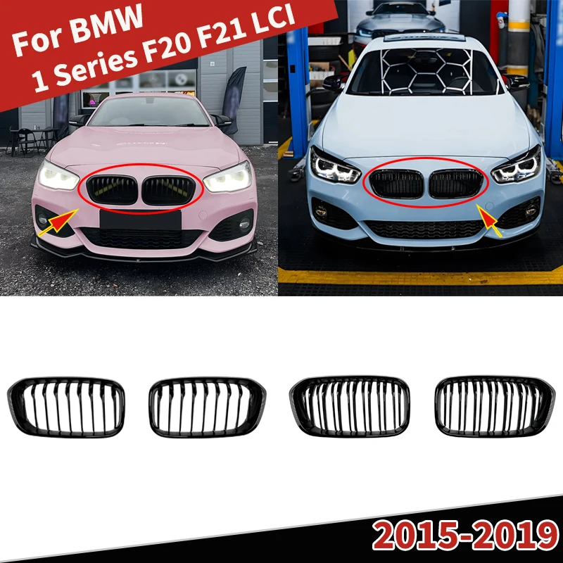 

Front Bumper Hood Grille for BMW 1 Series F20 F21 LCI 2015-2019 Car Racing Grills Splitter Spoiler Air Vent Cover Kit Decoration