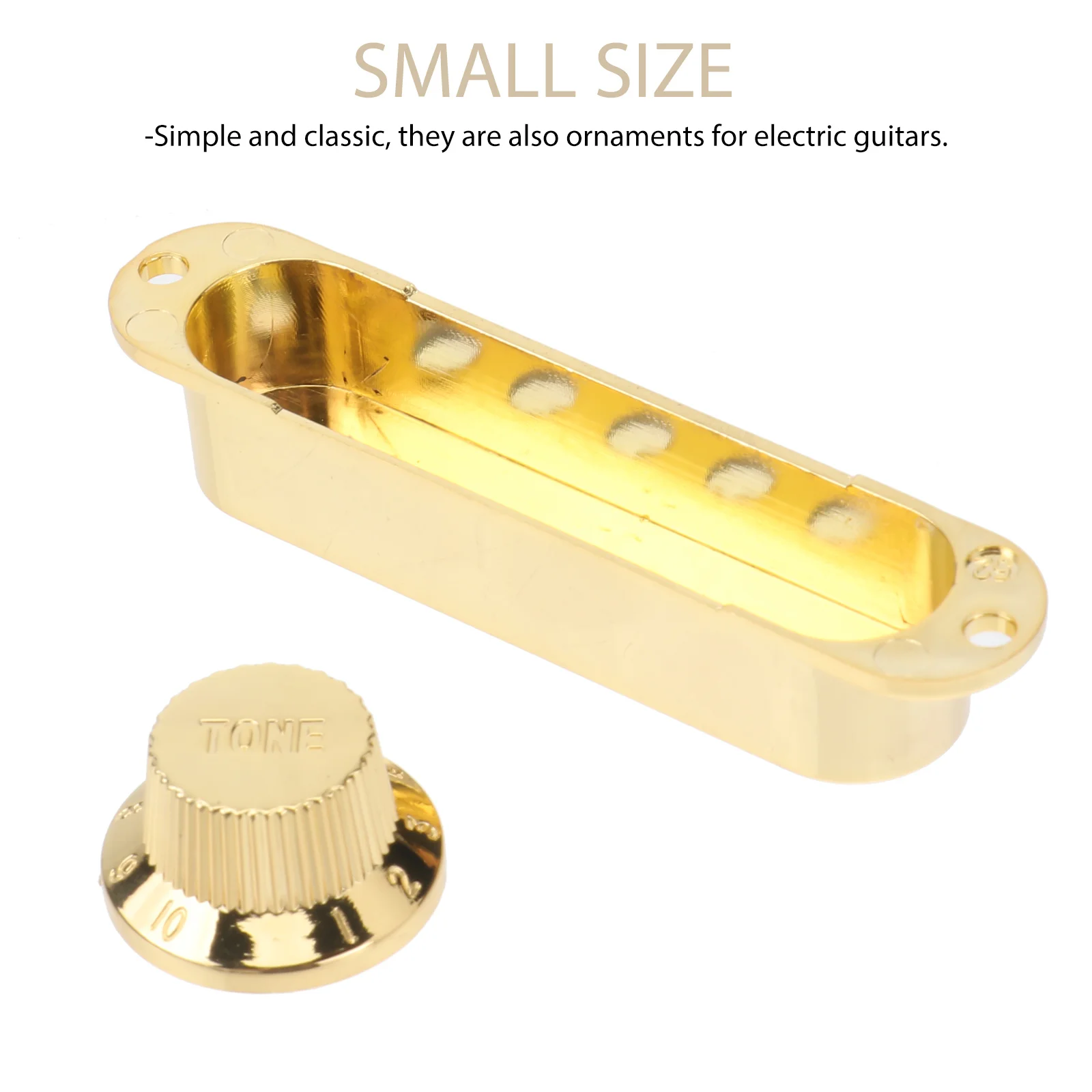

Gold Guitar Pickup Covers Plastic Replacement Kit Includes Volume Tone Control Knobs Tip Electric Guitar Parts