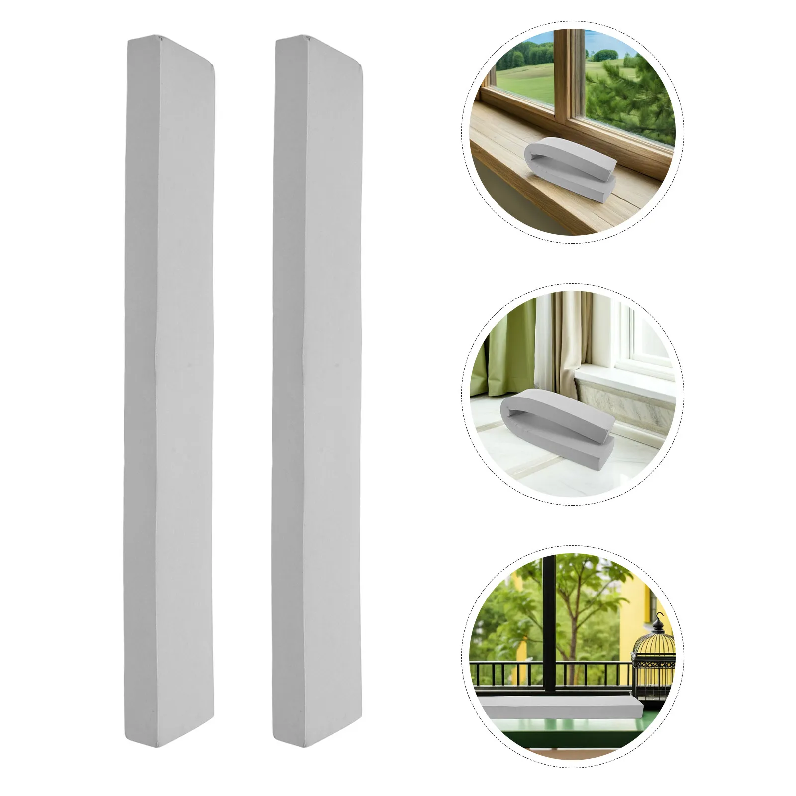 2Pcs Highly Absorbent Window Condensation Remover Strip Moisture Absorption Sponge Block Reusable Water Barrier 20x2.8x1.2