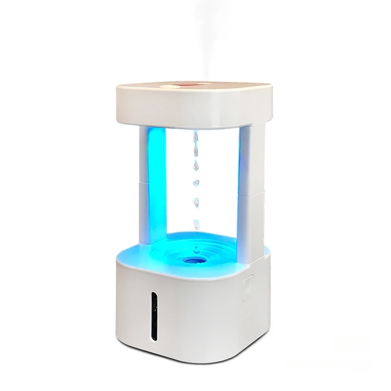 New Anti Gravity Drip Humidifier Anti Gravity Drip Backflow Aromatherapy Machine LED Rainbow Night Light APP Remote Control