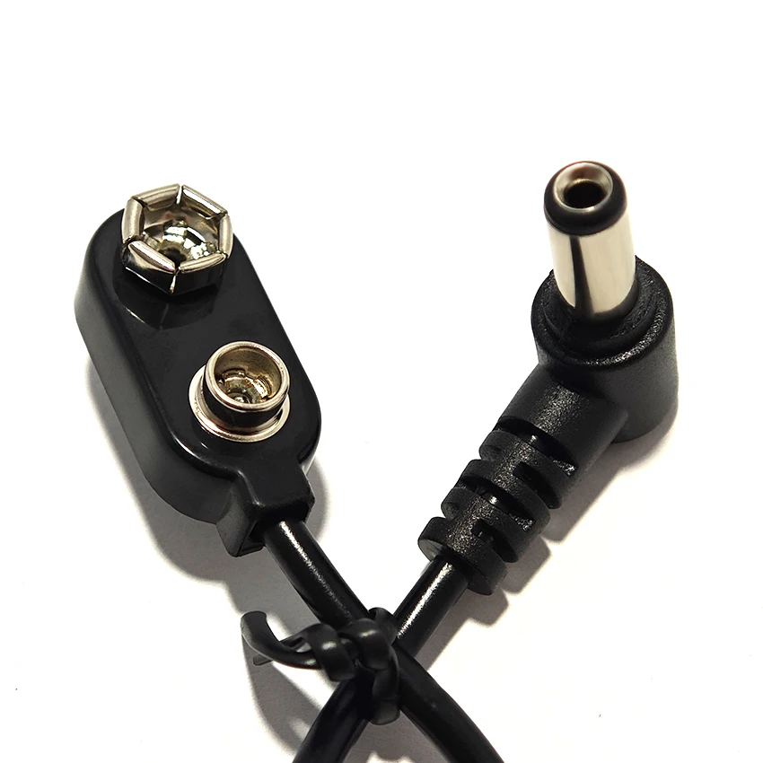 DC Male Plug Effect Device Battery Latch Battery Clip Cord For Guitar Musical Instrument Pedal Battery No.9 Power Supply Adapter