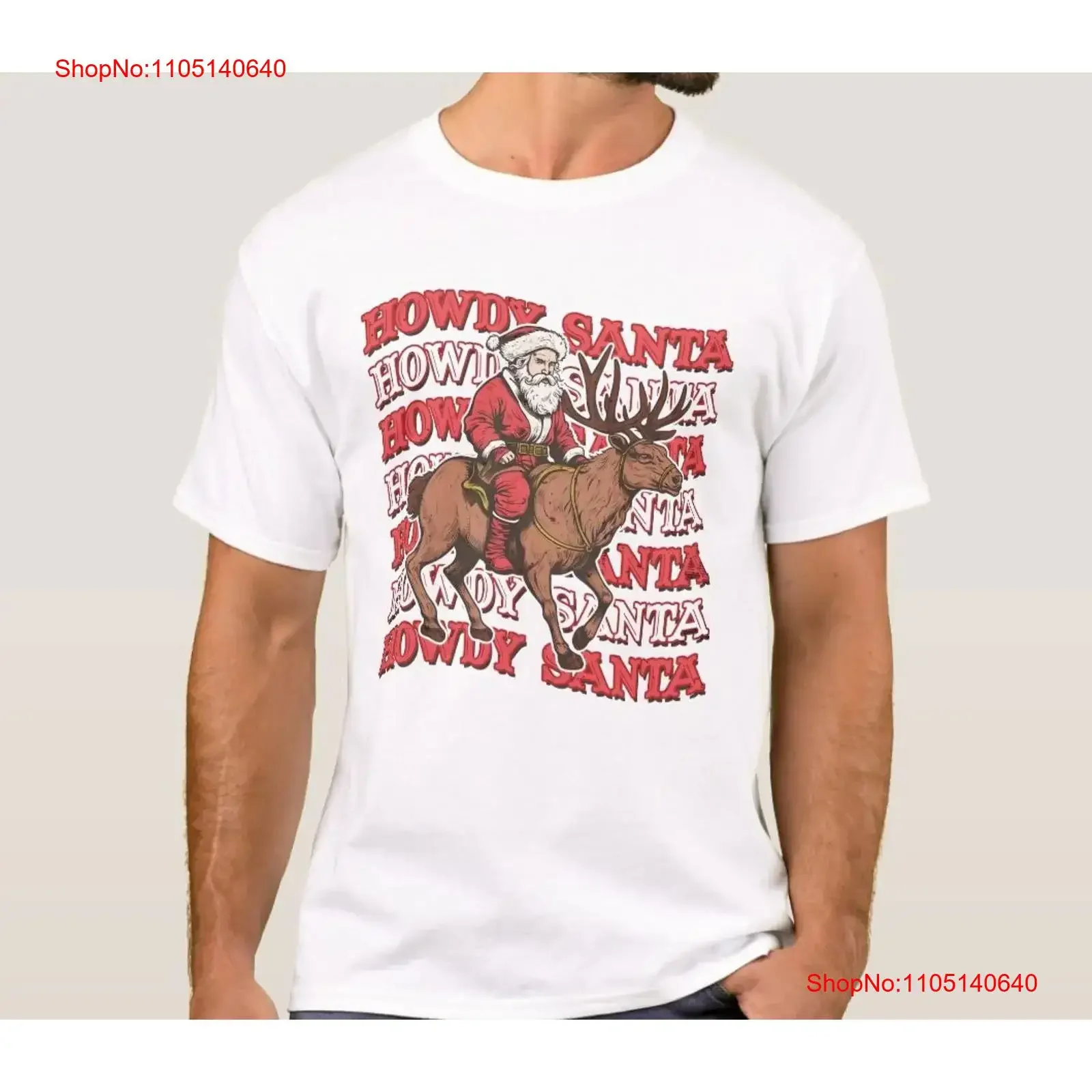 Howdy Santa T Shirt Christmas Country Western Vintage قميص مغسول للارتداء اليومي ملابس الشارع كاجوال مريحة وناعمة ممتدة
