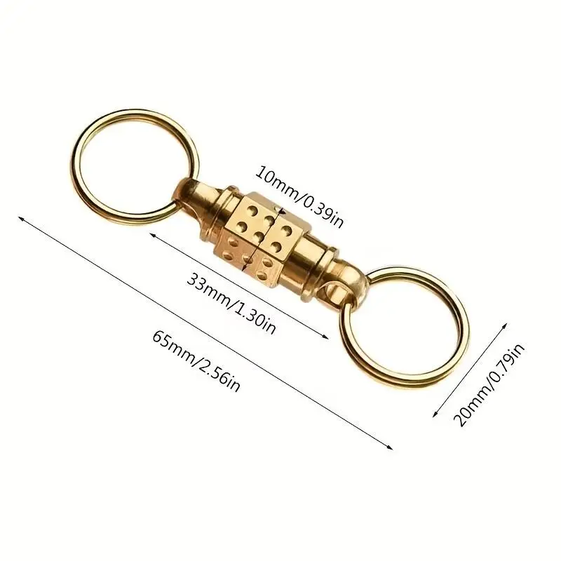 NEW Brasss Quick Release Keyring EDC Connecting Buckle Double Headed Quick Pull Buckle 360 Rotating Buckle Mountaineering Buckle