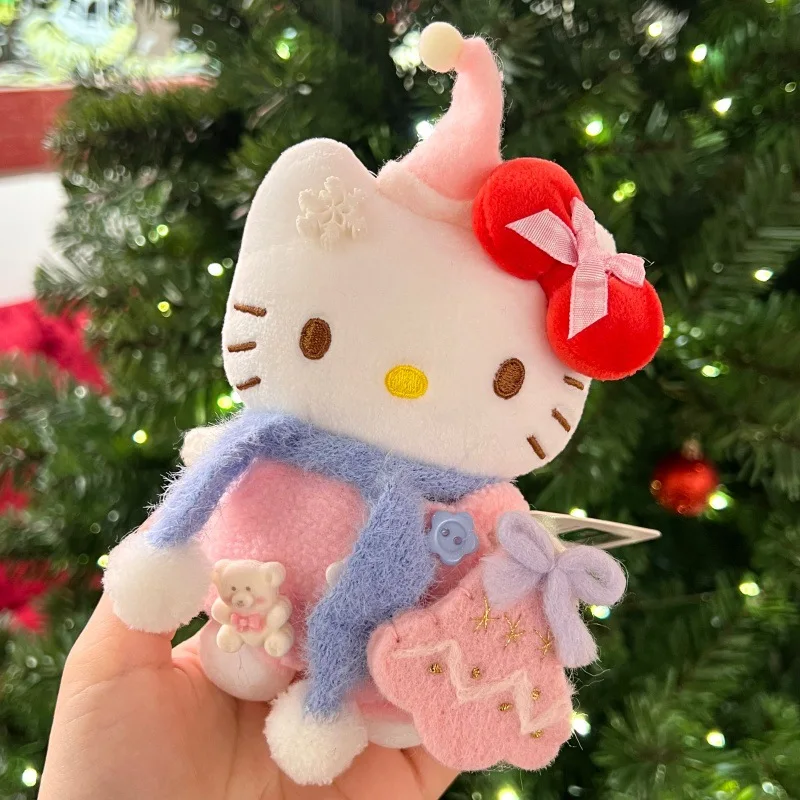 New Hello Kitty Plush Keychain DIY Cute Plush Chef Hat Apron Costume Bag Accessory