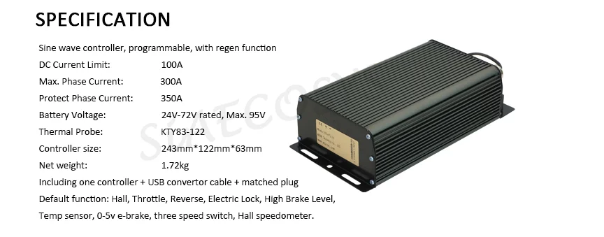 CS20 Ebike Programmable SIA7230 Controller For Electric Bike