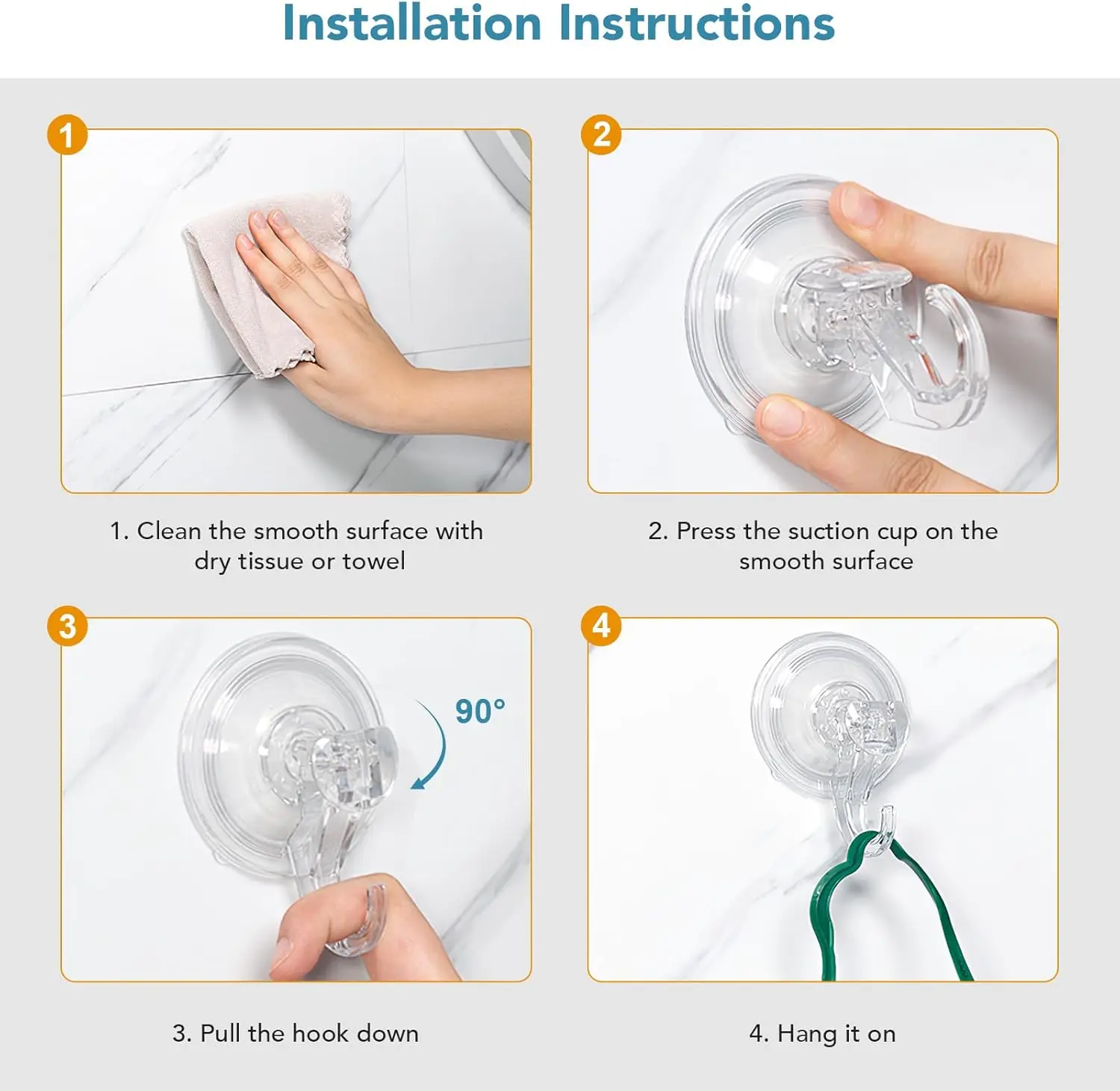 1-10pcs Suction Cup Hook Transparent Reusable Heavy Duty Vacuum Suction Cup Kitchen Bathroom Window Glass Wall Hooks for Towel view 6