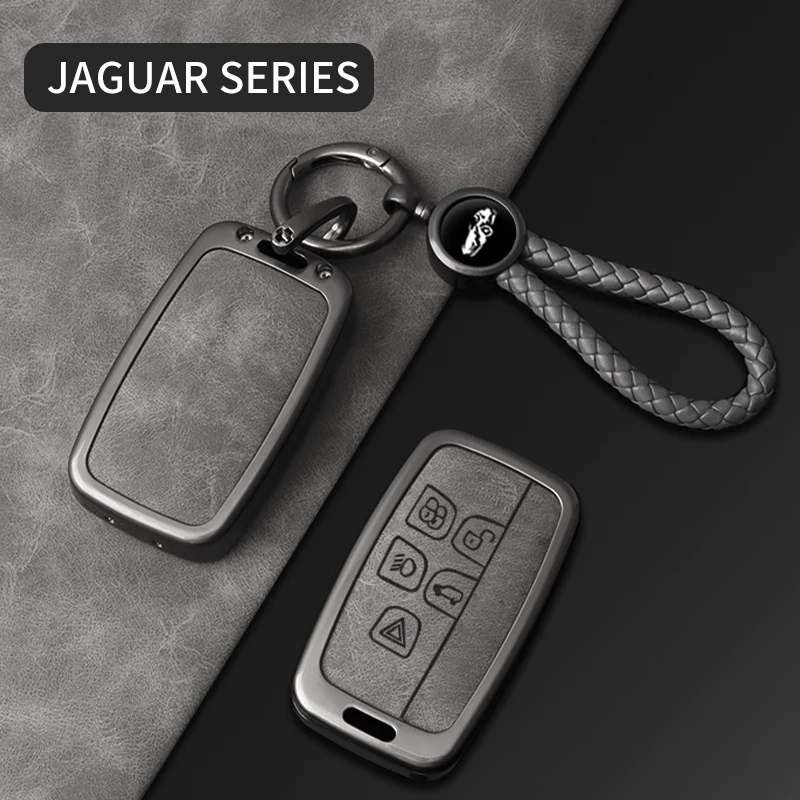 Leder-Autoschlüsselhülle für Land Rover Range Rover Sport Evoque Freelander Velar Discovery 4 Jaguar XE XJ XF Guitar – Detail 5